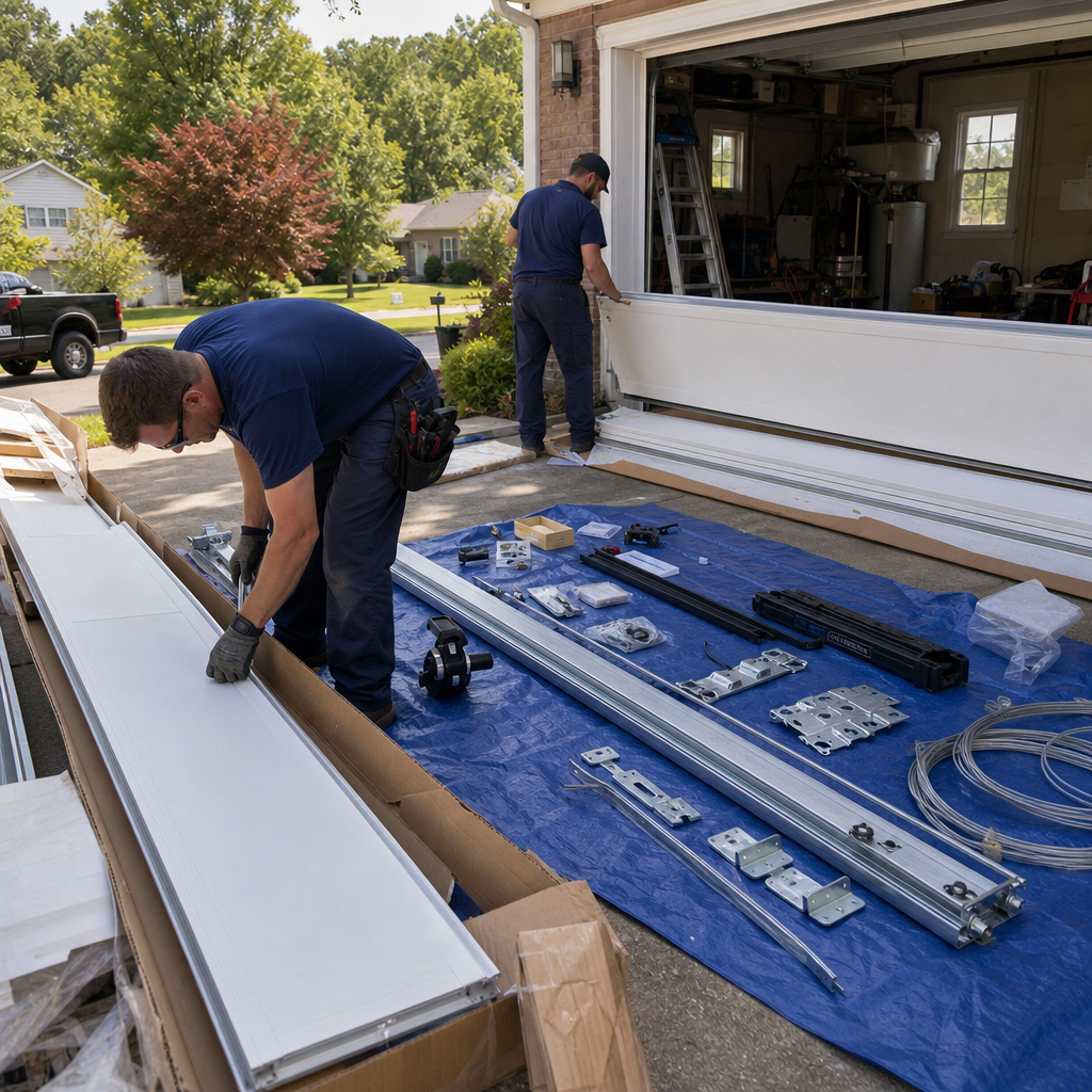 Garage door installation by professional technicians